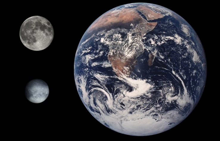 Pluto Earth Moon Comparison