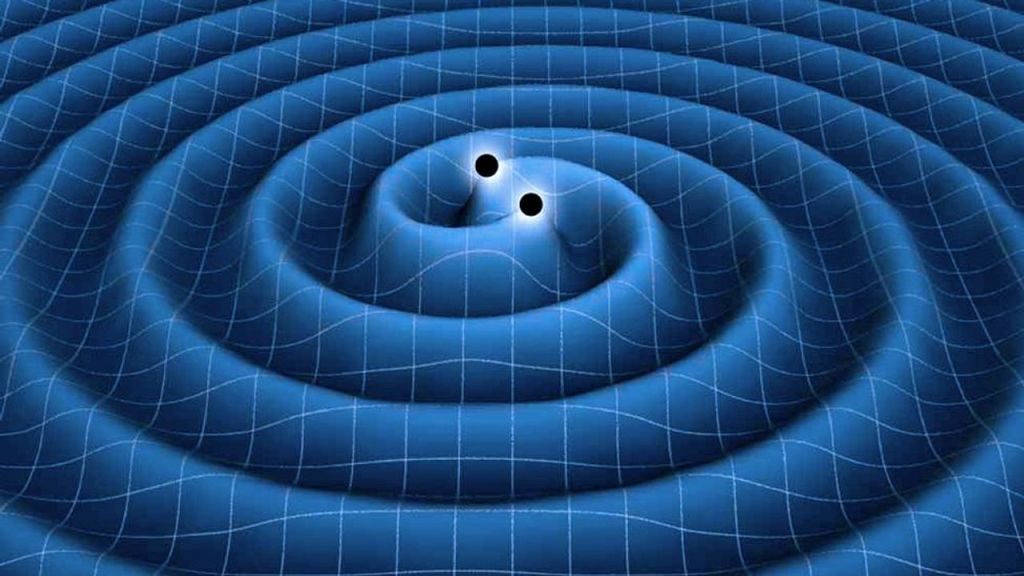 Gravitational waves passing through space