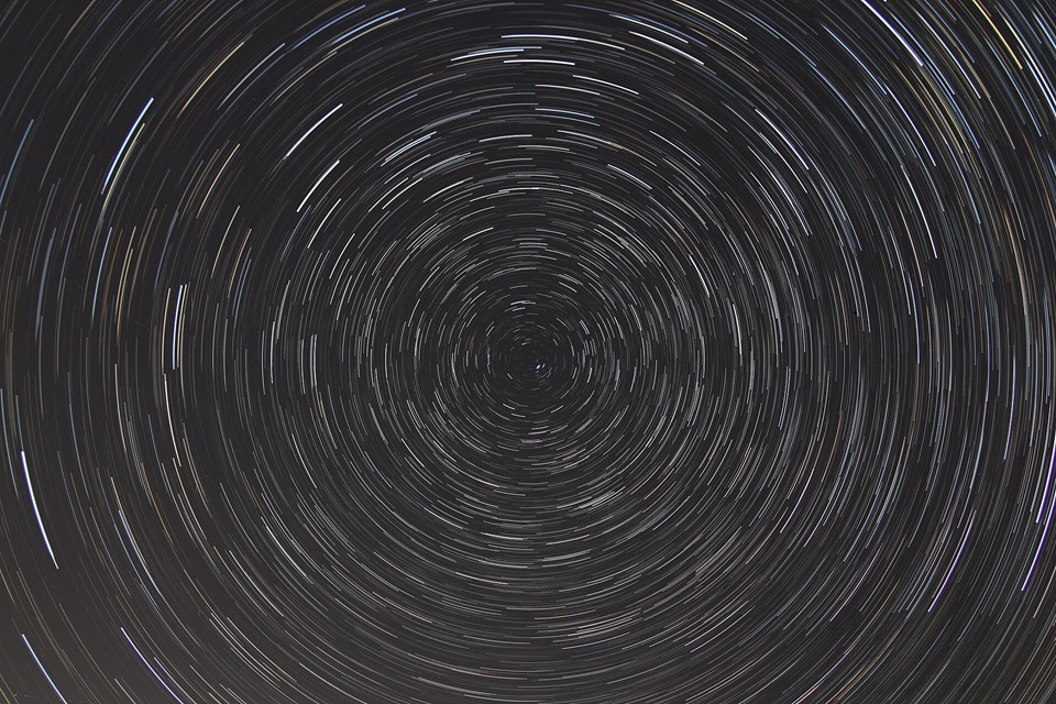 Star Trails caused by the Earth's rotation