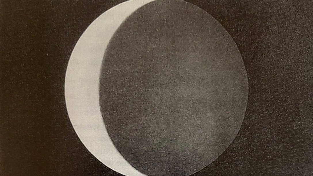 The ashen light of Venus Captured by Patrick Moore