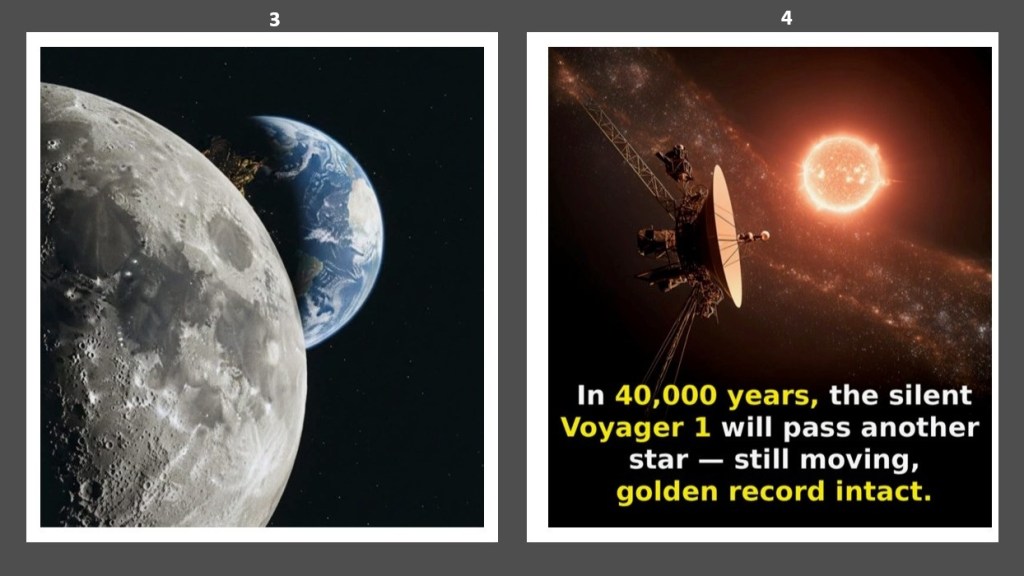 A fake image of the Moon and a click