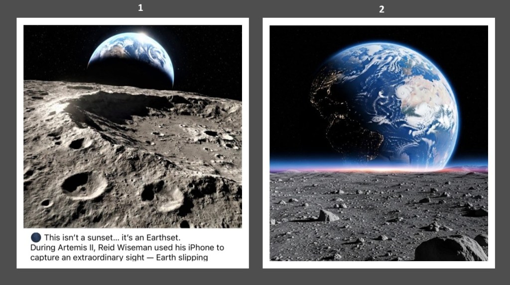 Fake images claimed to be from the lunar surface